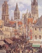 Camille Pissarro Rue de L-Epicerie,Rouen France oil painting artist